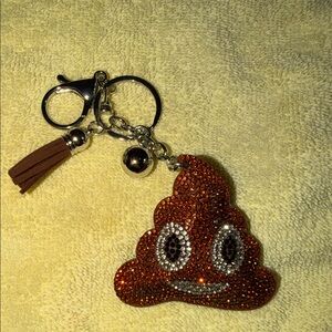 Sparkling Emoji Keychain with Tassel